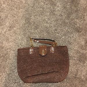 💯 Authentic Tory Burch Brown Beach Bag
